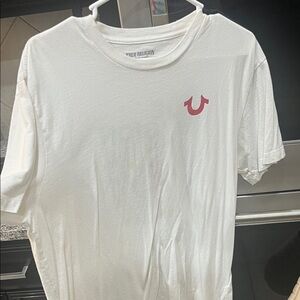 True Religion White Tee with Red Logo